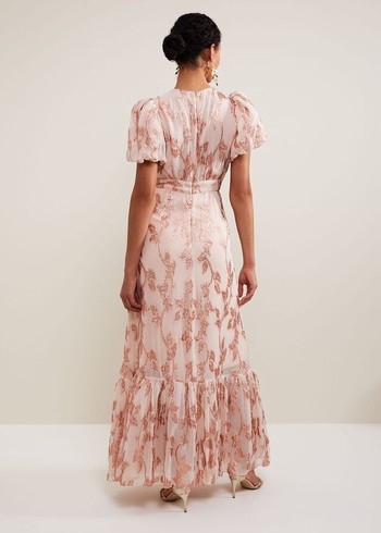 Phase Eight Genette Jacquard Dress Pink USA | 3528047-QZ